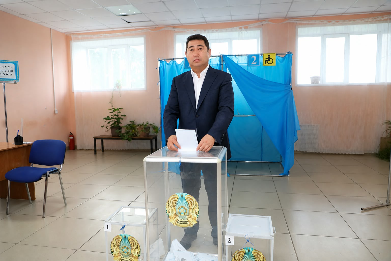 Айдарбек Сапаров Құрылтай сайлауында дауыс берді