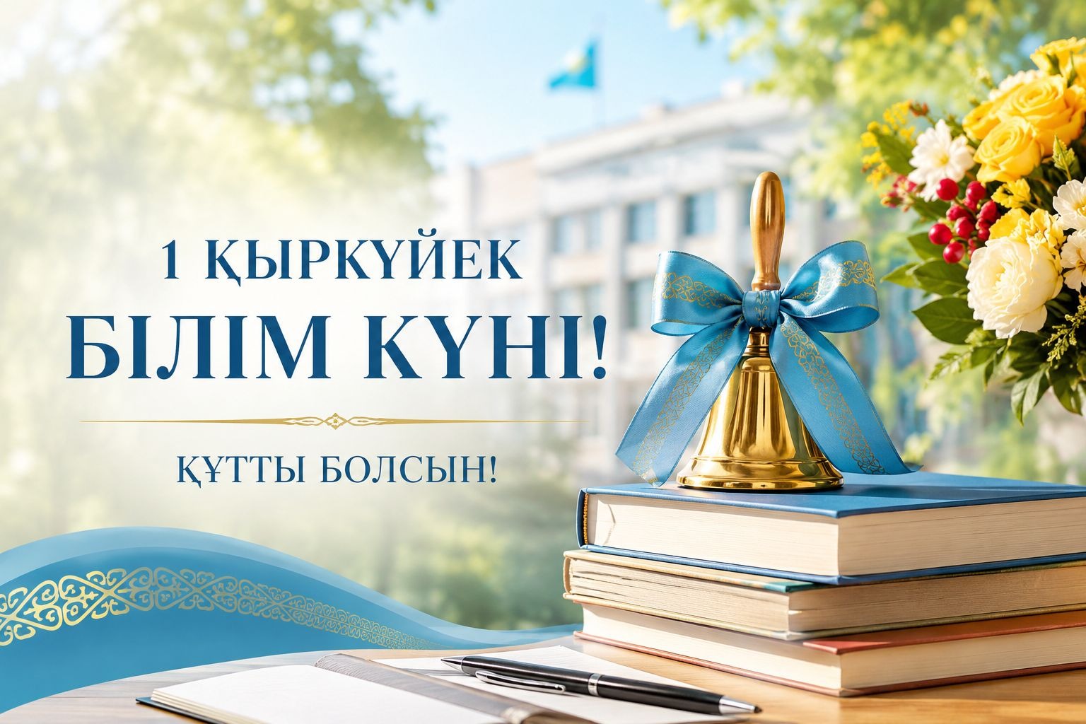 1 қыркүйек – Білім күнімен және жаңа оқу жылының басталуымен құттықтаймыз!