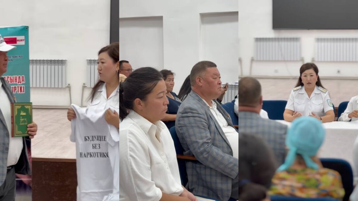 Мойынқұмда полицейлер есірткіге қарсы акцияда тұрғындарға Абайдың «Қара сөздерін» тарту етті