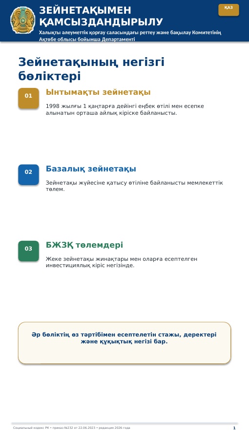 Информационный материал о видах пенсионных выплат