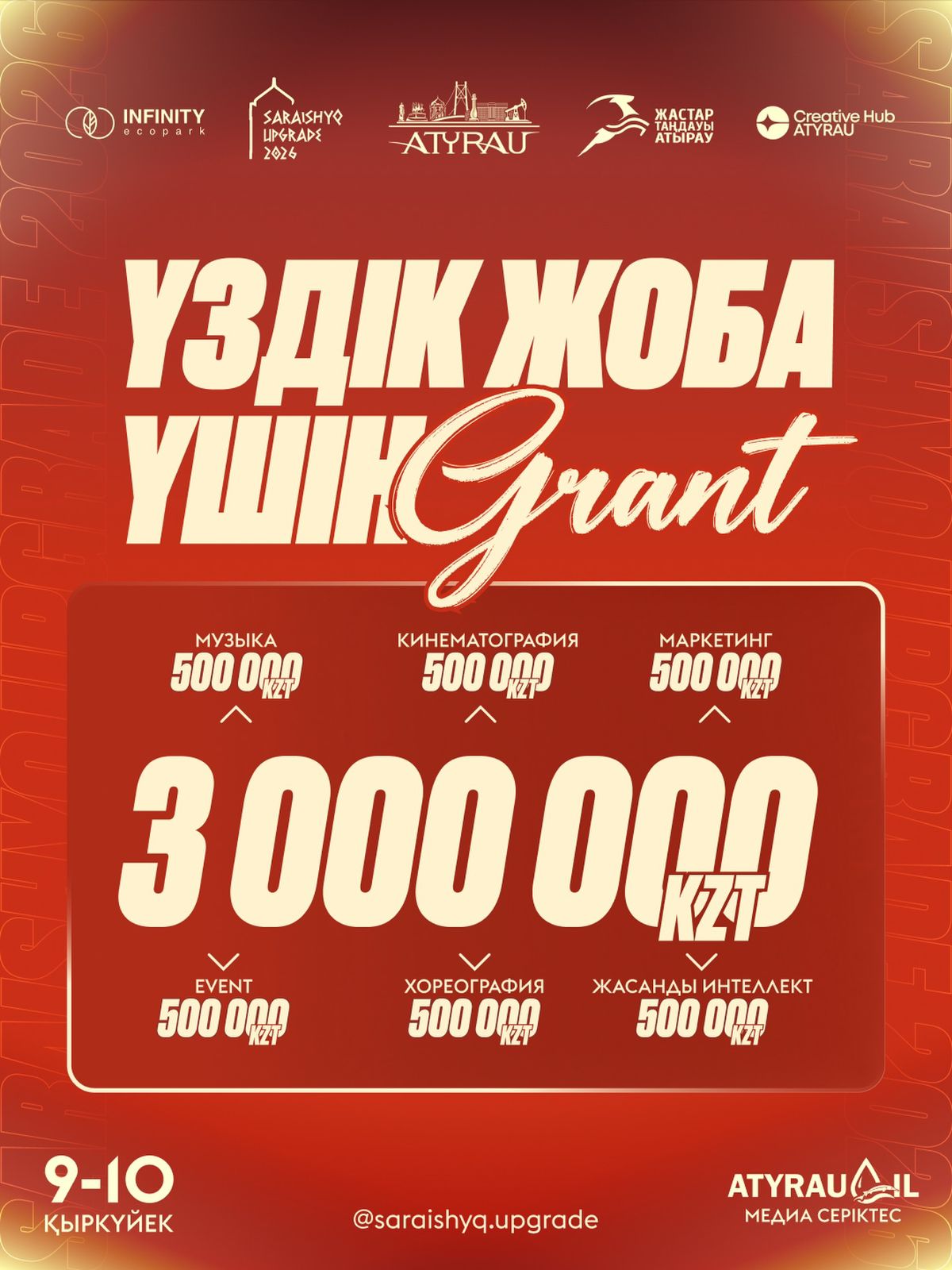 В рамках форума «Saraishyq Upgrade 2026» лучшие проекты получат грантовую поддержку